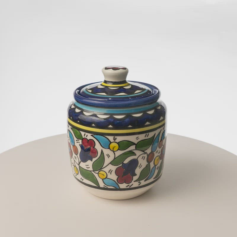 Floral Sugar Pot