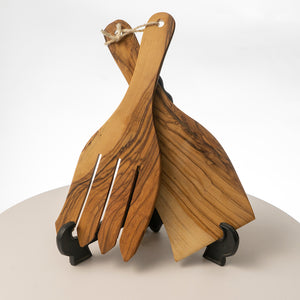 Stylish Olivewood Salad Serving Utensils