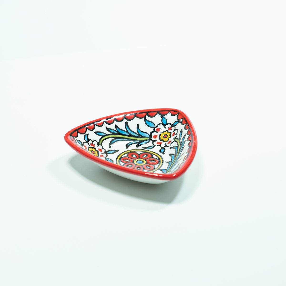 Triangular Floral Bowl