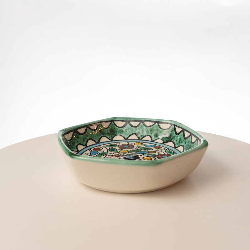 Hexagonal Floral Bowl