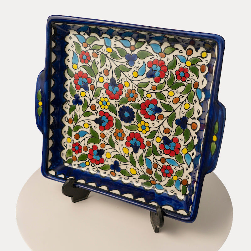 Floral Square Tray