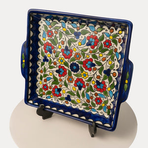 Floral Square Tray