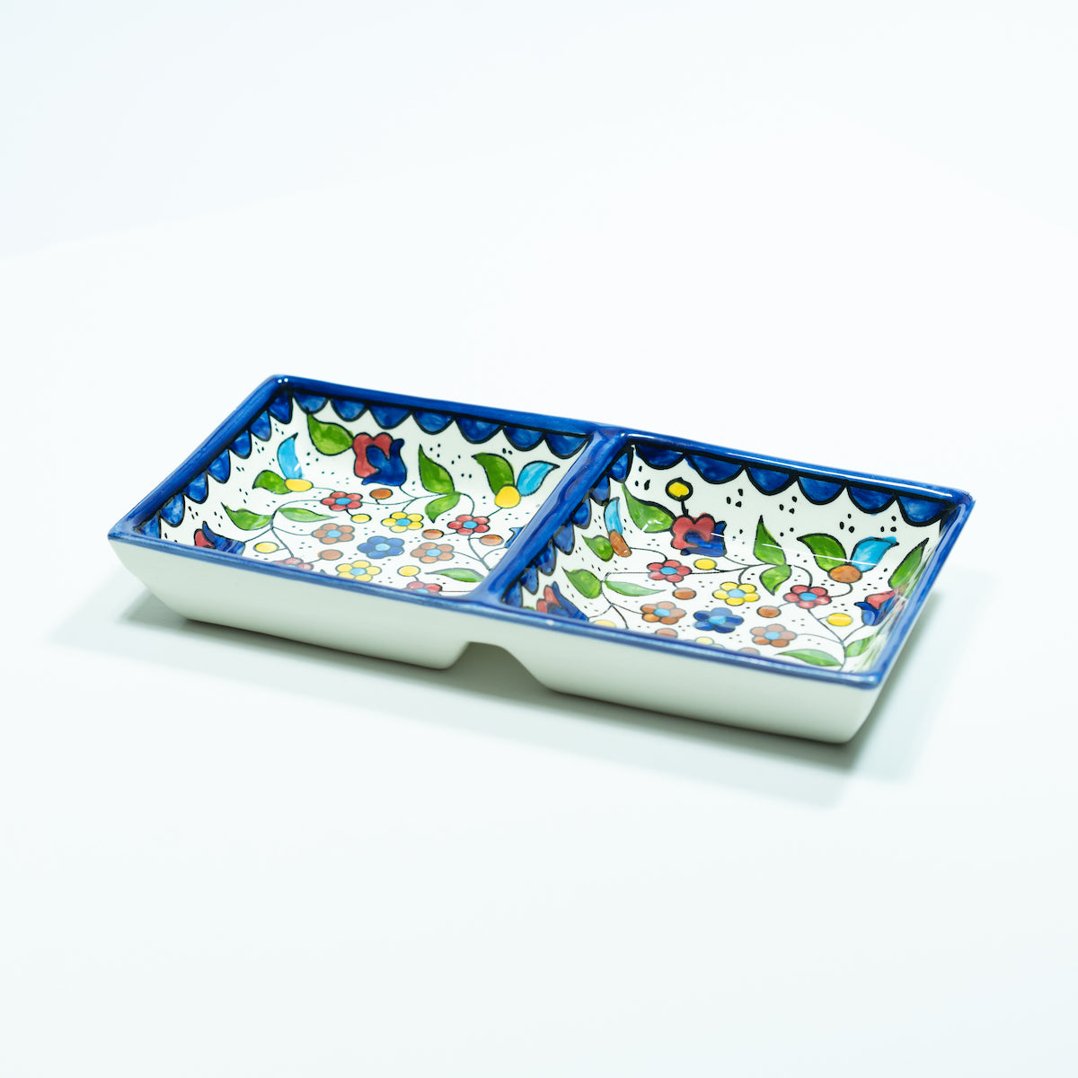 Rectangular Floral Snack Dish