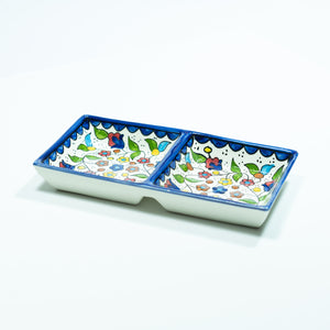 Rectangular Floral Snack Dish