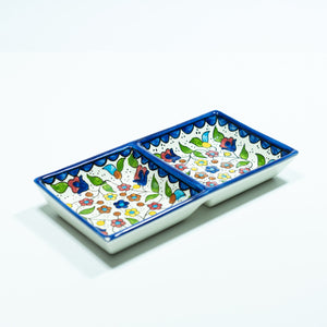 Rectangular Floral Snack Dish
