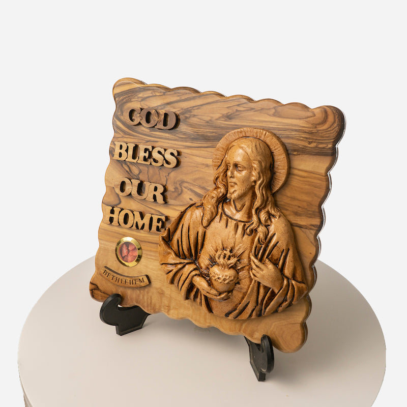Square Jesus Plaque