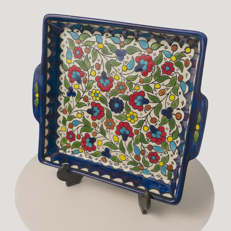 Floral Square Tray