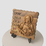 Load and play video in Gallery viewer, Square Jesus Plaque
